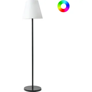 BELIANI Outdoor Solar Stehlampe LED Schwarz Kunststoff Eisen IP54 Wasserfest mit Fernbedienung Moderne Gartenbeleuchtung Außenleuchte Stehleuchte