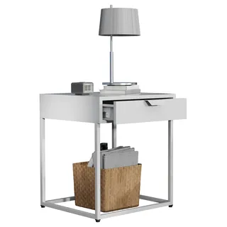 VCM Nachtschrank Flokas S 43 x 50 x 41 cm Weiß