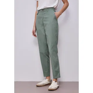 Chinohose STREET ONE, Damen, Gr. 34, Länge 30, schwarz mint grün, Web, Obermaterial: 97% Baumwolle, 3% Elasthan. Futter: 100% Polyester, unifarben, regular fit lang, Hosen Chinohose, aus Twillstoff