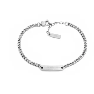 EMPORIO ARMANI Herren Silber-Ton Edelstahl Armband, EGS3189040