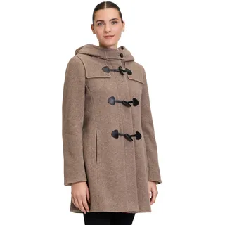 GIL BRET Dufflecoat mit Wolle und Kapuze braun