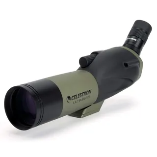 Celestron 52248 Ultima 65mm Angled Refractor Spotting Scope Telescope, Green