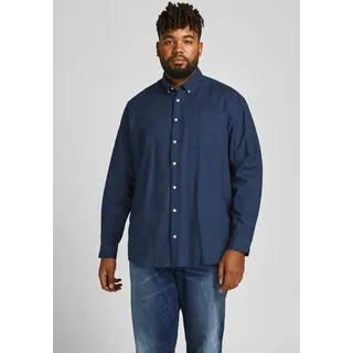 JACK & JONES Langarmhemd Blau 4XL