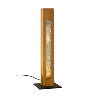 Waldwelt Led-Tischleuchte , Dunkelgrau , Stein , 15x55x15 cm , Handmade in Germany , Touch (on/off) , Lampen & Leuchten, Innenbeleuchtung, Tischlampen
