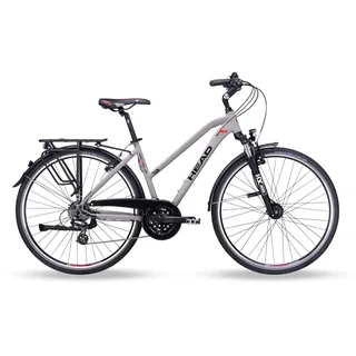 HEAD Women's Revelo 1.0 Joy Trekking Bike, Matt Grey/Red, 46