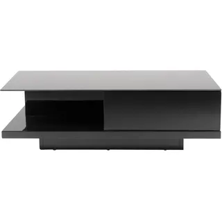SalesFever Couchtisch Schwarz Glas 120 x 36 x 60 cm