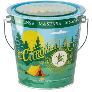 M&SENSE Citronella Eukalyptus Kerze Outdoor Groß– 1706g, 370 Stunden Brenndauer Zitronella Kerze mit Citronella Öl Sommerkerze mit ätherischen Ölen für Terrasse, Garten & Camping
