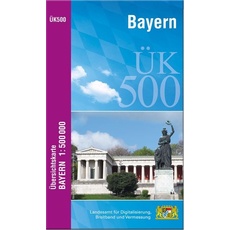 ÜK500 Amtliche Übersichtskarte von Bayern 1:500 000