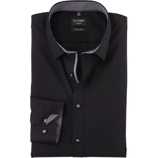 OLYMP Businesshemd »No. Six super slim« super slim, Comfort Stretch, bügelleicht, schwarz