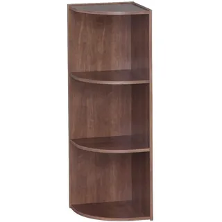 Iris Ohyama Eck-Holzbücherregal, 3 Etagen, Braun, Vielseitig, Modular, Offenes Regal, Für Wohnzimmer, Büro, Schlafzimmer, Platzsparend, Bücher, CD, Dekor, Einfacher Aufbau, CX-3C