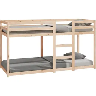 vidaXL Etagenbett 80x200 cm Massivholz Kiefer - Braun