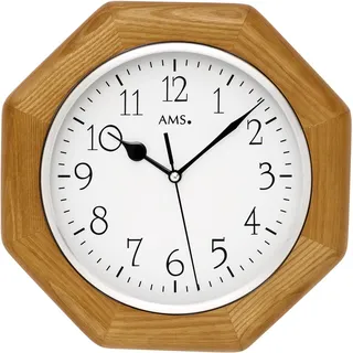 AMS Funk Wanduhr 27 cm 5512 braun