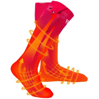 KEMIMOTO Beheizte Socken für Herren Damen, Heizsocken mit Vollfuß- und Zehenheizung, App-Steuerung Thermosocken Waschbar, Warme Beheizte Socken aus Schafwolle für Radfahren, Skifahren, Angel, Jagd