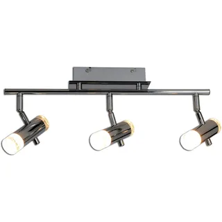 NÄVE LED Deckenleuchte "Garda", silber (chrom, klar), 3, Ø 3,5cm H: 17cm, 1 Stk., Leuchten, Spots verstellbar, LED Deckenleuchte
