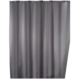 Wenko Duschvorhang Uni Grey 180 x 200 cm grau