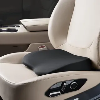 LUOZIQINX 2-In-1 Sitzkissen Auto Lendenkissen, 9 cm Weich Memory Foam Autositzkissen, Keilkissen Sitzkeilkissen Steissbeinkissen für Auto und LKW,Schwarz