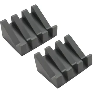 Ygapuzi Silikon Seifenschale mit Abfluss Dusche schräg Wasserfall Streifen Seifenhalter Tablett für einfache Reinigung Waschbecken Bad Küche Zubehör Seifenkissen (Dunkelgrau - 2 Pack)