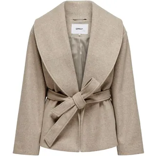 Only Regular Fit Jacke mit Bindegürtel Modell 'AUGUSTA LIFE', Sand Melange, L