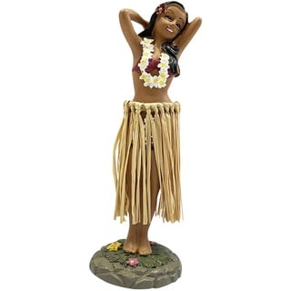 Baoblaze Hawaiianische Tänzerin Auto, Mini Hawaiian Dashboard Doll, Hawaii Hula Girl Posing, Hawaiianische Tänzerin Dekoration, Hawaiianische Armaturenbrett-Puppe für Armaturenbrett, Stil C