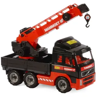Polesie Mammoet Volvo Kran-LKW 52x19x37 cm Rot und Schwarz 1450636 - Schwarz, Rot