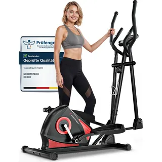 Sportstech Crosstrainer CX608, LCD- Display, App-Steuerung - Schwarz