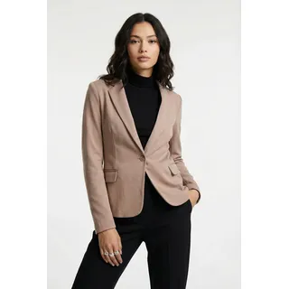 Jerseyblazer VERO MODA "VMJULIANE, figurbetonter Schnitt, 1-Knopf Verschluss", Damen, Gr. 42, misty rose, Jersey, Obermaterial: 66% Polyester, 34% Baumwolle, unifarben, normal, V-Ausschnitt, Blazer Jerseyblazer, ungefüttert
