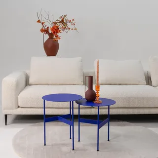 Spinder Design Beistelltisch »MIRA LOW« Beistelltisch aus Stahl blau