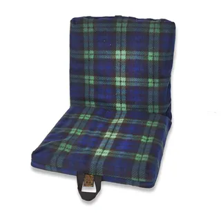 Ability Superstore - "2-Way" Rücken- und Sitzkissen, Fleece Bezug, Schottenmuster, blau