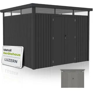 Juskys Gerätehaus Luzern Pro 2,94 x 2,94 m Anthrazit