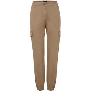 Cargohose OXMO "Cargohose OXCoco", Damen, Gr. S, N-Gr, beige (dune), Obermaterial: 98% Baumwolle CO. 2% Elasthan EL., Hosen Cargohose