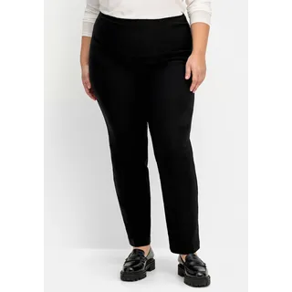 Schlupfhose SHEEGO, Damen, Gr. 44, Normalgrößen, schwarz, 70% Viskose, 25% Polyamid, 5% Elasthan, Einsatz:95% Polyester, 5% Elasthan, unifarben, Hosen Schlupfhose