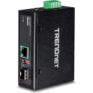 TRENDNET TI-UF11SFP Industrial Media Converter, RJ-45, SFP, PoE++