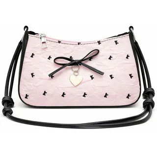GWAWG Handtasche Damen, Clutch Tote Handtaschen, Reißverschluss Schultertasche, Umhängetasche für Frauen Damen,Arbeit,Reisen,Einkaufen (Rosa)
