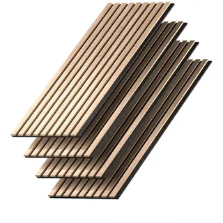 Vicco Wandpaneele Akustikpaneel Eiche 4 Stück , Holzwerkstoff , Rechteckig , 120x40x1.8 cm , Tapeten & Wandverkleidungen, Akustikpaneele