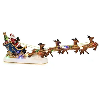 Konstsmide LED Szenerie Weihnachtsmann mit Rentieren