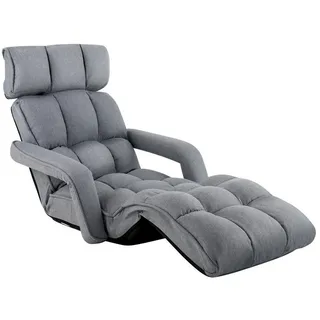 Costway Relaxliege Sessel 72 x 72 x 46,5 cm grau