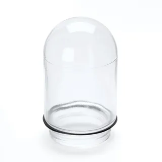ORION LIGHTSTYLE Ersatzglas Lampenschirm klar mit Dichtung, Gewindeglas einfärbig Ø100mm / Gewinde 80mm H160mm 60W Glas Außenbereich