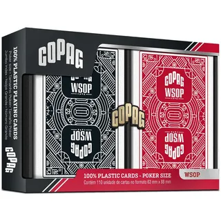 Copag Pokerkarten - World Series of Poker - Doppel-Kartendeck Plastik (Jumbo Face, 2 Index), hochwertig u. wasserfest
