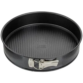Zenker Springform mit Antihaftbeschichtung, runde Kuchenform mit Flachboden (Farbe: schwarz), Menge: 1 Stück