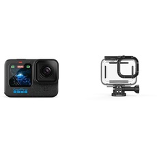 GoPro HERO12 Black – wasserdichte Action-Kamera mit 5,3K60 Ultra HD-Video, 27 MP Fotos, HDR, 1/1,9-Zoll-Bildsensor, Live-Streaming, Webcam, Stabilisierung & Schutzgehäuse