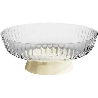 Deko Standschale Snacks Obstkorb Schüssel Fuß Schale Deko Obstschale Glas Obstschale Deko Geriffelt Farbig Glasschale Runde Standschale