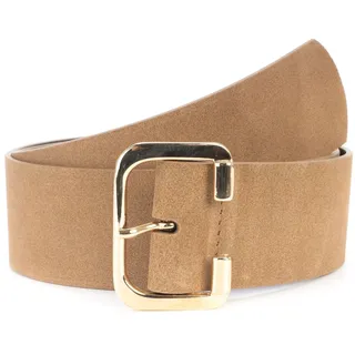 BA98-Cologne Ledergürtel "BA98-Cologne Taillengürtel" Velour-Leder, caramello
