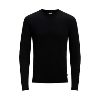 JACK & JONES Rundhals Pullover Schwarz L