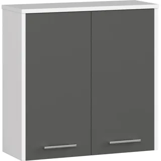 Hängeschrank 30cm Wandregal 99cm hoch 1 Tür Vitrine 3 Fächer Wandschrank