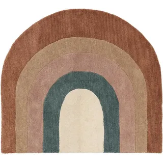 Lytte Kinderteppich Rainbow Multicolor 105x120 cm , Textil , Regenbogen , Freiform , 105x120 cm , Care & Fair, Handmade in India , pflegeleicht , Teppiche und Böden, Teppiche, Kinderteppiche