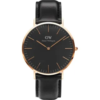 Daniel Wellington  Classic Black Sheffield Leder 40 mm DW00100127