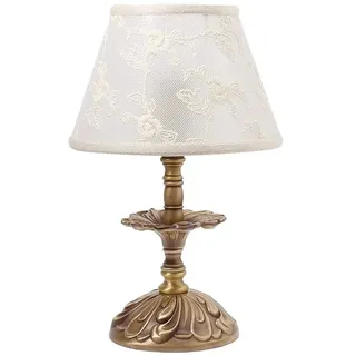 Kompakte Tischleuchte Nachttischlampe Messing Stoff E14 Bis 60w Leseleuchte