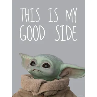 KOMAR Bild »Mandalorian The Child Chocolate Side« Disney Star Wars 1 Stk. tlg. Wandbild, zur Dekoration, im Kinderzimmer | ohne Rahmen, bunt