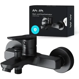 AM.PM Badewannenarmatur Wannenarmatur Schwarz Einhebelmischer Wandmontage Bad Messing Badewannen Armaturen