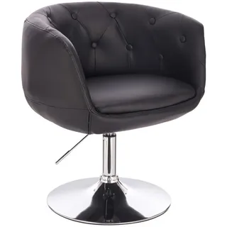 Svita Cocktailsessel Schwarz Textil, Rund, 55x78x61 cm, Wohnzimmer, Sessel,